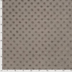 Samt Stretch Uni Punkte - taupe