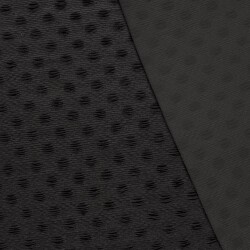 Samt Stretch Uni Punkte - schwarz