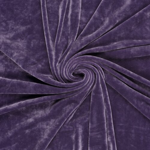 Samt Stretch Uni - violett