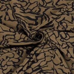 Polyester Viskose wildes Muster - kamel