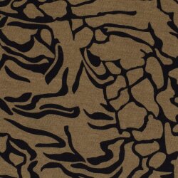 Polyester Viskose wildes Muster - kamel