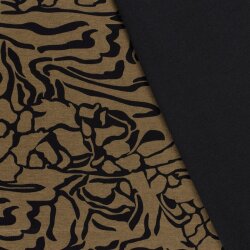 Polyester Viskose wildes Muster - kamel