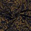 Polyester Viskose wildes Muster - marineblau/ocker