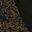 Polyester Viskose wildes Muster - marineblau/ocker