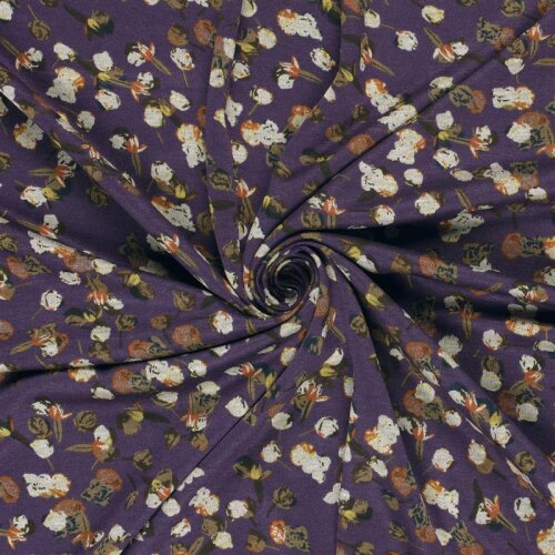 Polyester Viskose kleine Blumentupfen - lila