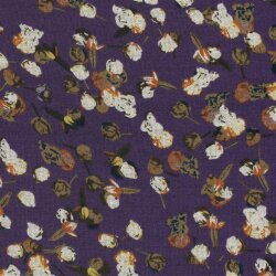 Polyester Viskose kleine Blumentupfen - lila