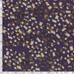 Polyester Viskose kleine Blumentupfen - lila