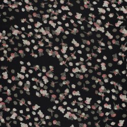 Polyester Viskose kleine Blumentupfen - schwarz