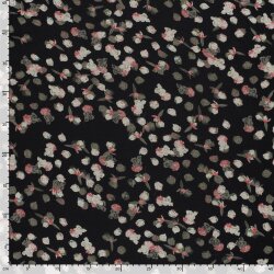 Polyester Viskose kleine Blumentupfen - schwarz