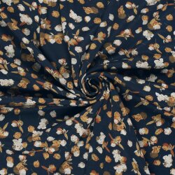Polyester Viskose kleine Blumentupfen - marineblau