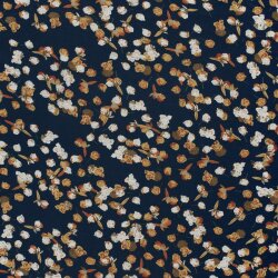 Polyester Viskose kleine Blumentupfen - marineblau