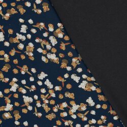 Polyester Viskose kleine Blumentupfen - marineblau