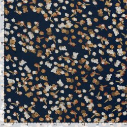 Polyester Viskose kleine Blumentupfen - marineblau