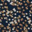 Polyester Viskose kleine Blumentupfen - marineblau