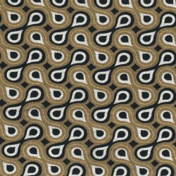 Polyester Viskose abstrakte Tropfenreihen - kamel