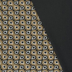 Polyester Viskose abstrakte Tropfenreihen - kamel