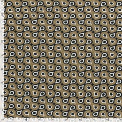 Polyester Viskose abstrakte Tropfenreihen - kamel