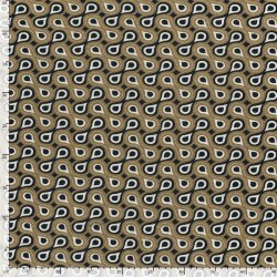 Polyester Viskose Tropfenreihen - kamel