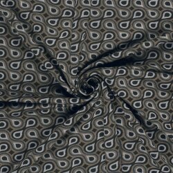 Polyester Viskose abstrakte Tropfenreihen - taupe