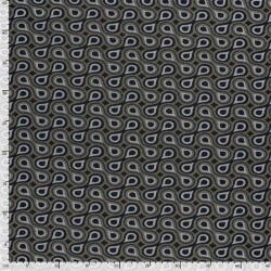 Polyester Viskose abstrakte Tropfenreihen - taupe
