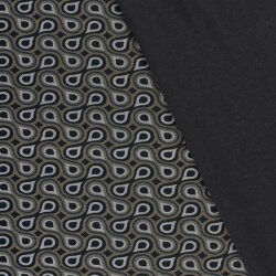 Polyester Viskose Tropfenreihen - taupe
