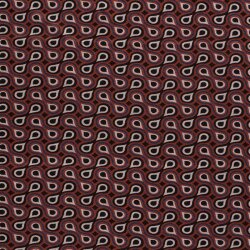 Polyester Viskose abstrakte Tropfenreihen - rostbraun