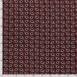 Polyester Viskose Tropfenreihen - rostbraun
