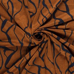 Polyester Viskose abstraktes Geflecht - ocker