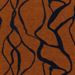 Polyester Viskose abstraktes Geflecht - ocker
