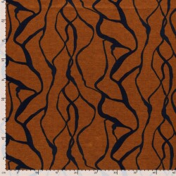 Polyester Viskose abstraktes Geflecht - ocker