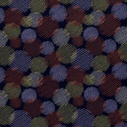 Polyester Viskose abstrakte Kreise - marineblau