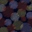 Polyester Viskose abstrakte Kreise - marineblau
