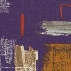 Polyester Viskose abstrakte Pinselstriche - lila