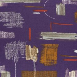 Polyester Viskose Pinselstriche - lila