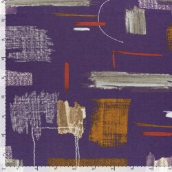 Polyester Viskose Pinselstriche - lila