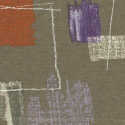 Polyester Viskose Pinselstriche - taupe