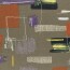 Polyester Viskose abstrakte Pinselstriche - taupe