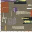 Polyester Viskose abstrakte Pinselstriche - taupe