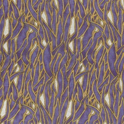 Polyester Viskose abstrakte Aquarellgräser - violett