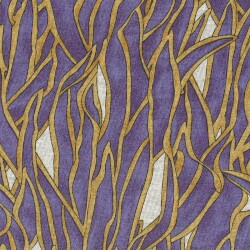 Polyester Viskose abstrakte Aquarellgräser - violett