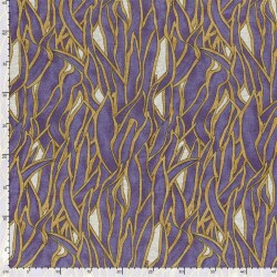 Polyester Viskose abstrakte Aquarellgräser - violett