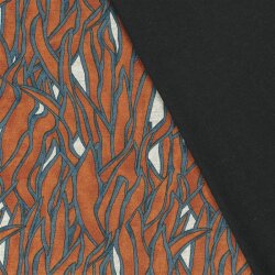 Polyester_Viskose Aquarellgräser - rostbraun