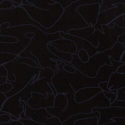 Polyester Viskose Malerei - stahlblau