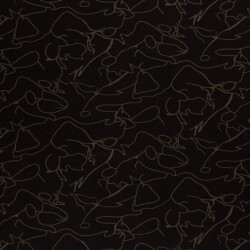 Polyester Viskose abstrakte Malerei - taupe