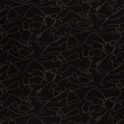 Polyester Viskose Malerei - taupe