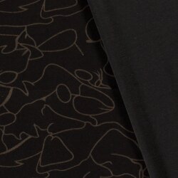 Polyester Viskose Malerei - taupe