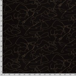 Polyester Viskose Malerei - taupe