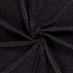 Polyester Viskose Kritzelei - aubergine