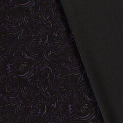 Polyester Viskose Kritzelei - aubergine