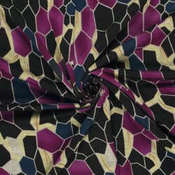 Polyester Viskose abstrakte Waben - beige